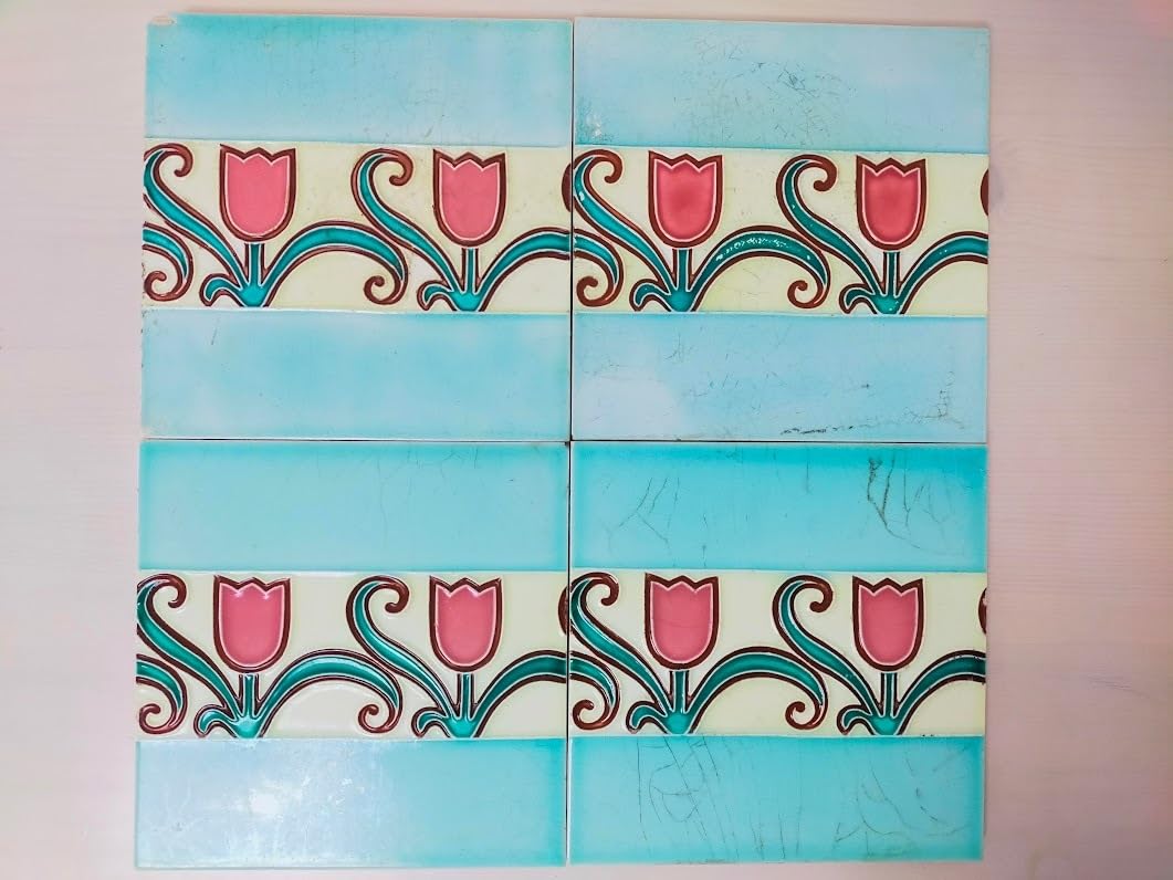 Amazon.co.jp: 初期 日本タイル工業 和製 マジョリカタイル 12枚